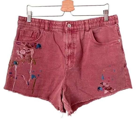 Anthropologie Pilcro Embroidered Shorts in Size Large - Picture 1 of 9